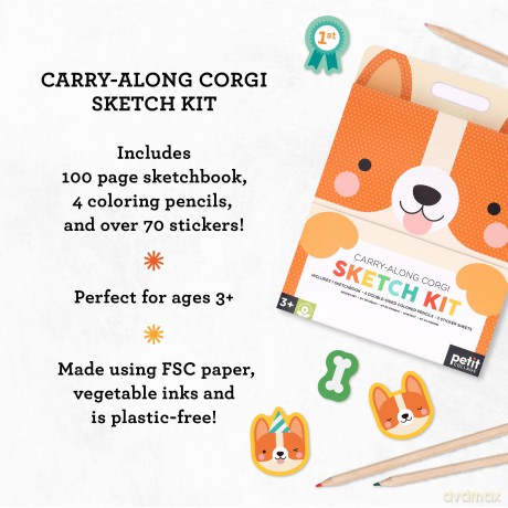 CarryAlong Corgi Sketch Kit [KSIĄŻKA]