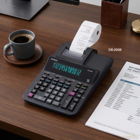 Casio: CASIO DR-200-BK Tischrechner druckend sc