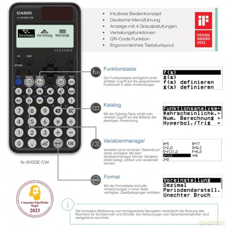 Casio: CASIO FX-810DE CW Wissenschaftlicher Tas