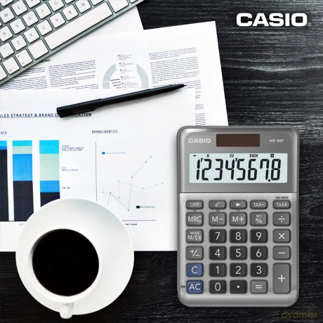 Casio: CASIO MS-80F Tischrechner grau