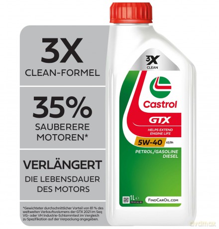 Castrol: Castrol GTX 5W-40 A3/B4 Motorśl