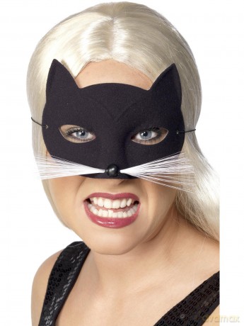 Cat Eyemask Black With Nose And Whiskers
