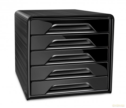 cep Schubladenbox Smoove schwarz DIN A4