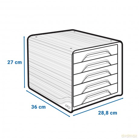 cep Schubladenbox Smoove schwarz DIN A4