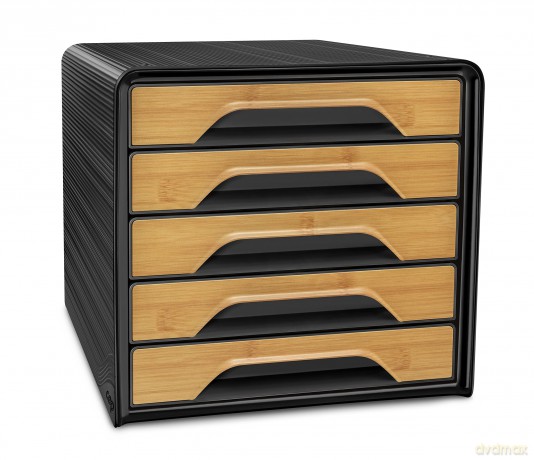 Cep: cep Schubladenbox Smoove schwarz/Bambus