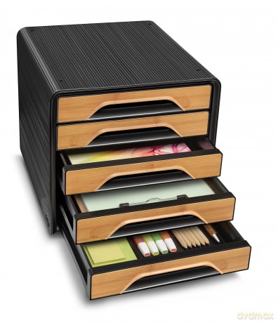 Cep: cep Schubladenbox Smoove schwarz/Bambus