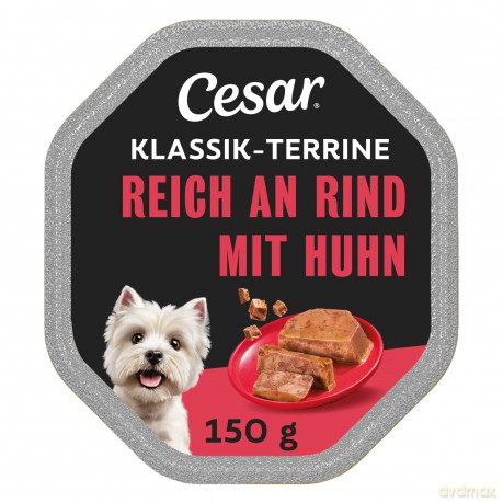 Cesarâž: Cesar Hunde-Nassfutter mit saftigem Rin