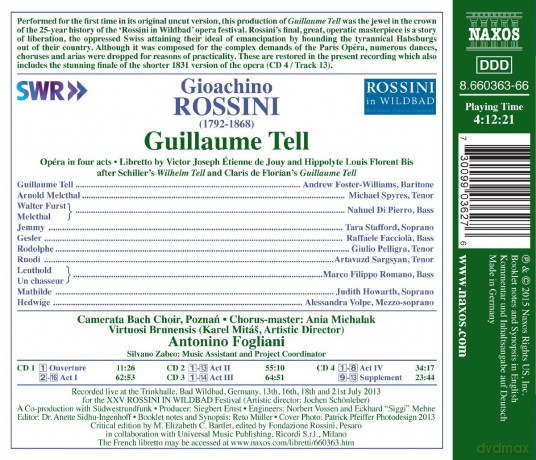 Andrew Foster-Williams: Rossini:Guillaume Tell [4CD]