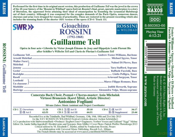 Andrew Foster-Williams: Rossini:Guillaume Tell [4CD]