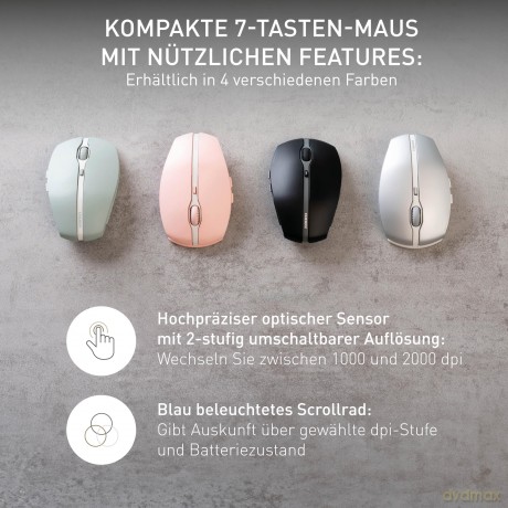 CHERRY GENTIX BT Maus kabellos matt-silb