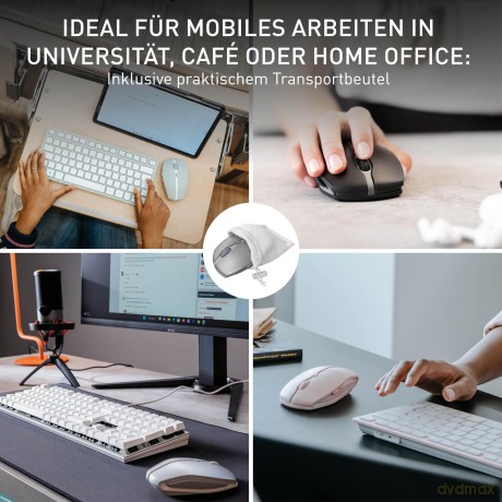 CHERRY GENTIX BT Maus kabellos matt-silb