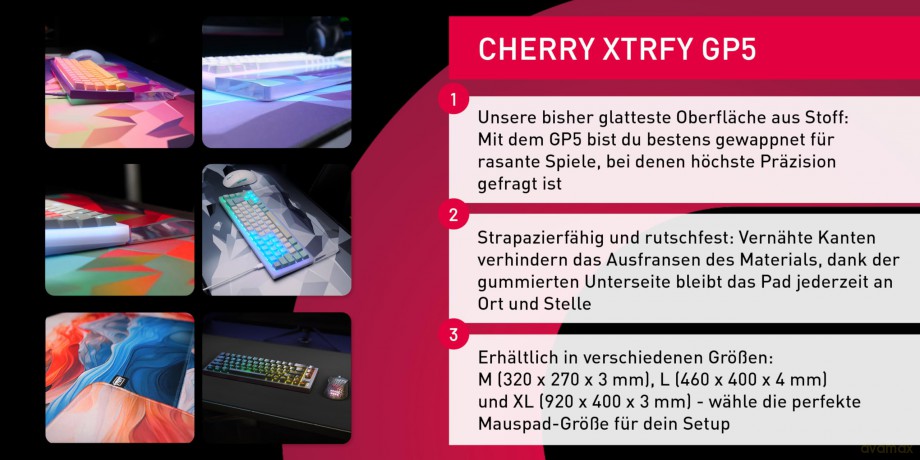 CHERRY GP5 GP5 Litus White XL Mousepad l