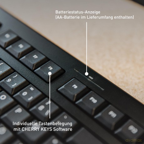 CHERRY KW 3000 Tastatur kabellos schwarz
