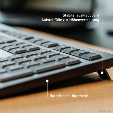 CHERRY KW 3000 Tastatur kabellos schwarz