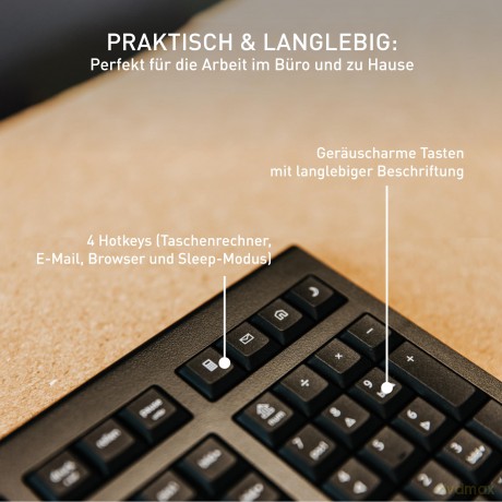 CHERRY KW 3000 Tastatur kabellos schwarz