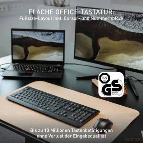 CHERRY KW 3000 Tastatur kabellos schwarz