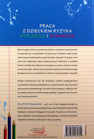 Praca Z Dzieckiem Ryzyka Dysleksji I Dysgrafii - Prof. nzw. dr hab. Anna Klim-Klimaszewska [KSIĄŻKA]