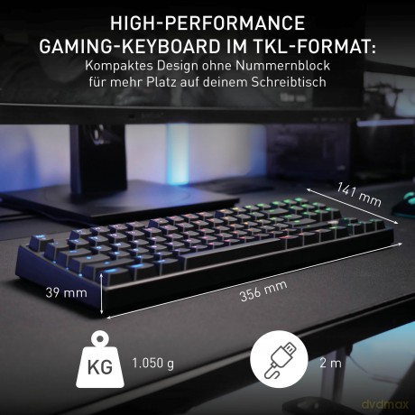 CHERRY XTRFY K4V2 TKL keyboard, black