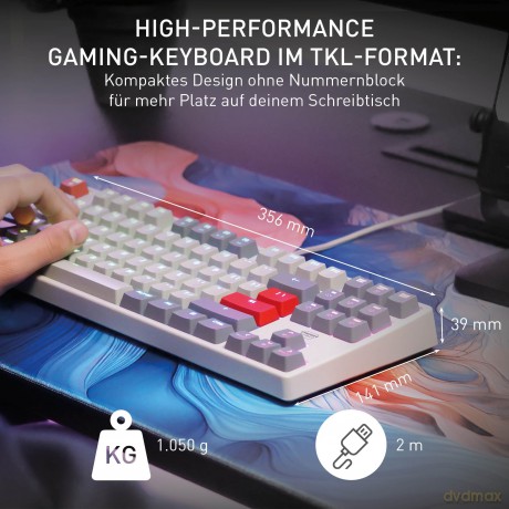 CHERRY XTRFY K4V2 TKL keyboard, retro
