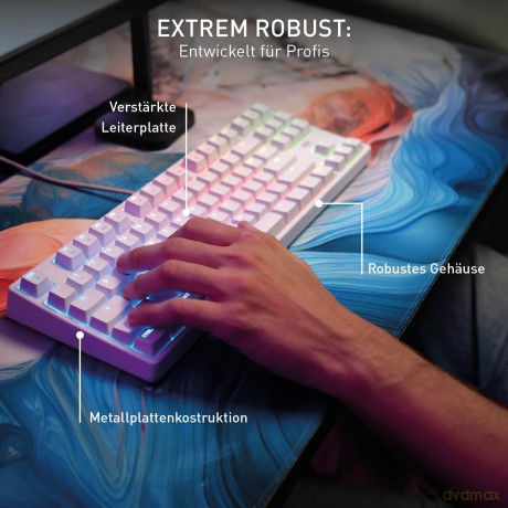 CHERRY XTRFY K4V2 TKL keyboard, white