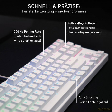 CHERRY XTRFY K4V2 TKL keyboard, white