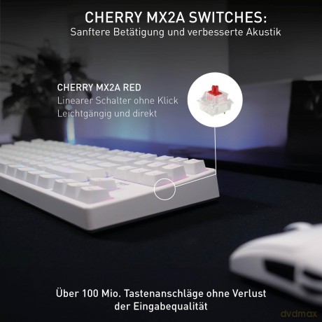 CHERRY XTRFY K4V2 TKL keyboard, white