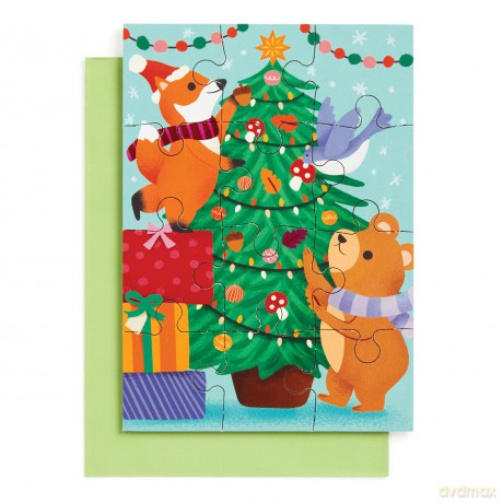 Christmas Critters Greeting Card Puzzle [KSIĄŻKA]