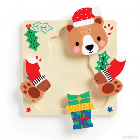 Christmas Set of 4 Wood Puzzles [KSIĄŻKA]