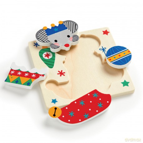 Christmas Set of 4 Wood Puzzles [KSIĄŻKA]