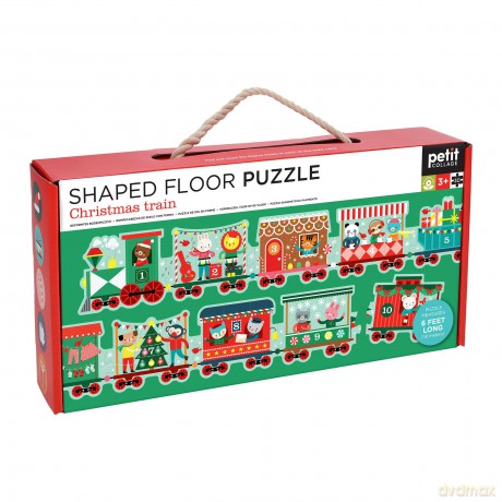 Christmas Train Shaped Floor Puzzle [KSIĄŻKA]
