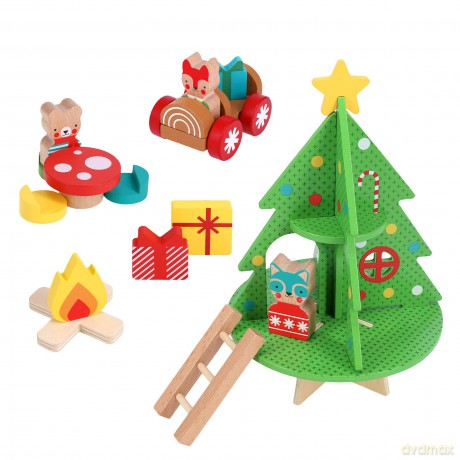 Christmas Treehouse Wooden Play Set [KSIĄŻKA]