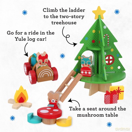 Christmas Treehouse Wooden Play Set [KSIĄŻKA]