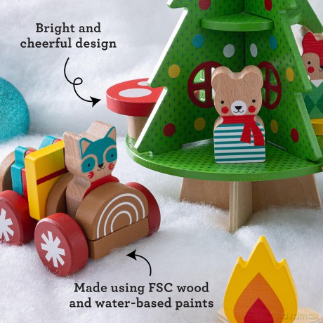 Christmas Treehouse Wooden Play Set [KSIĄŻKA]
