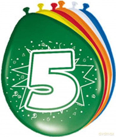 Cijfer Ballonnen 5 jaar 8st.