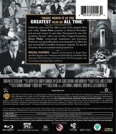 Citizen Kane: 75th Anniversary [Blu-Ray]