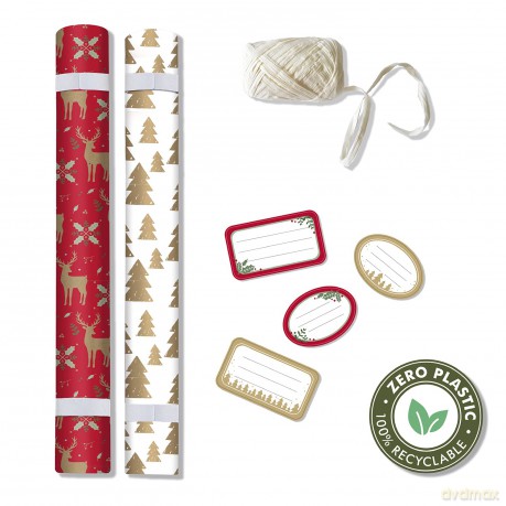 Clairefontaine: Clairefontaine Geschenkpapier Set Tiny R