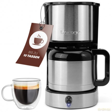 Clatronic: CLATRONIC KA 3805 Kaffeemaschine silber,