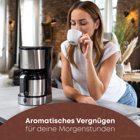 Clatronic: CLATRONIC KA 3805 Kaffeemaschine silber,