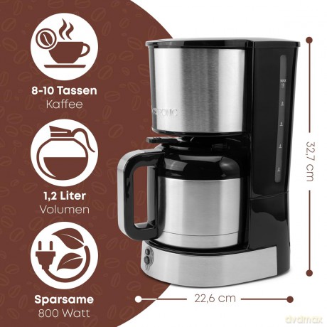 Clatronic: CLATRONIC KA 3805 Kaffeemaschine silber,