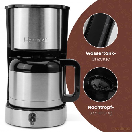 Clatronic: CLATRONIC KA 3805 Kaffeemaschine silber,