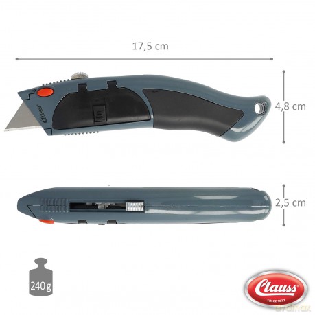 Clauss: Clauss Cuttermesser grau 18 mm