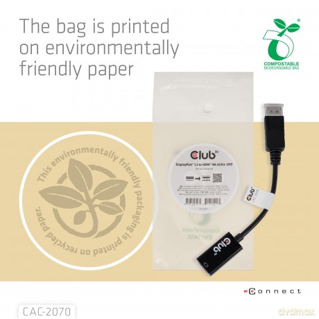 Club3D Adapter DisplayPort > HDMI 2.0 3D