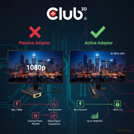 Club3D Adapter DisplayPort > HDMI 2.0b H