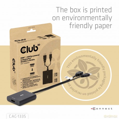 Club3D Adapter HDMI + MicroUSB > DP 4