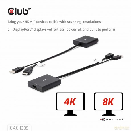 Club3D Adapter HDMI + MicroUSB > DP 4