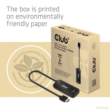 Club3D Adapter HDMI MicroUSB > USB-C 4K1