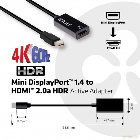 Club3D Adapter MiniDisplayPort > HDMI 2.