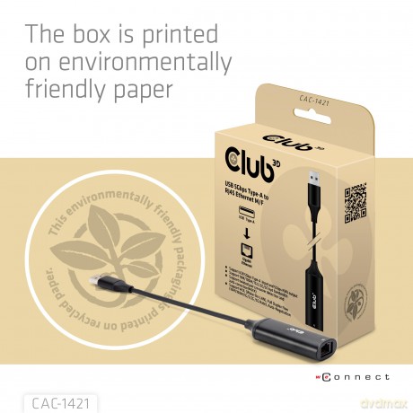 Club3D Adapter USB Typ A > RJ45 5Gbps re