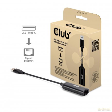 Club3D Adapter USB Typ A > RJ45 5Gbps re