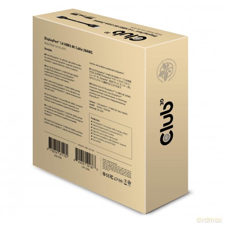 Club3D DisplayPort-Kabel 1.4 HBR3 32,4Gb